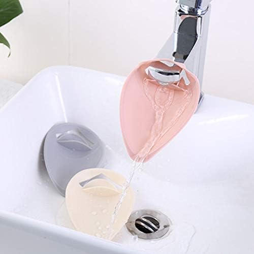 Vivona Sale 1PC Home Supplies Kitchen Bathroom Accessorie Toddler Rubber Silicone Faucet Extender Water Reach Faucet Kids Hand Washing - (Color: Beige)