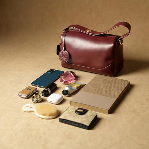 Image of Theater Bonbon Crossbody Duffle Bag for Women Structured Shoulder Handbag with Adjustable and Detachable Strap