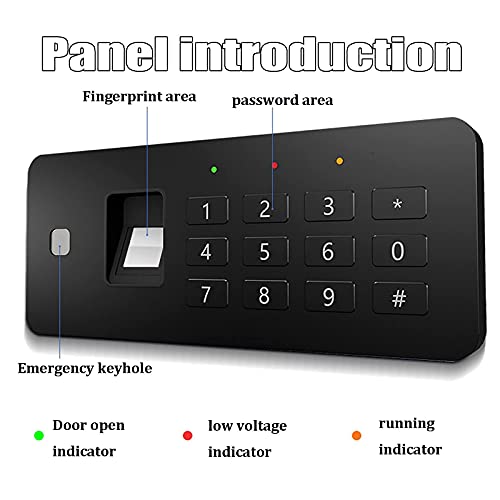 XBTGS Sicurezza impermeabile a prova di fuoco del gabinetto digitale della serratura della password dell'impronta digitale di sicurezza elettronica, 4 modi per sbloccare, 35x25x25cm per Home Offic,