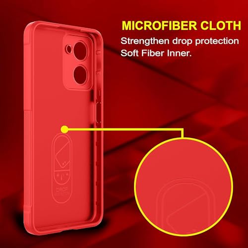 Image of Back Cover for Vivo T3 Lite 5G | Full Camera Protection | Liquid Silicon Case | Flexible Bumper Case for Vivo T3 Lite 5G / Y18 4G / Y18e 4G / Y28s 5G / Y28e 5G / Y03 4G / Z9 Lite 5G (Red)