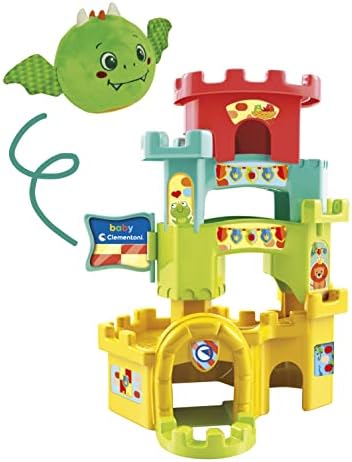 Clementoni- Soft Little Dragon in The Ball Drop Castle-Gioco Prima Infanzia 10 Mesi (Italiano, Inglese, Francese, Tedesco, Spagnolo, Olandese E Polacco), Made in Italy, Multicolore, 80514 Clementoni- Soft Little Dragon in The Ball Drop Castle-Gioco Prima Infanzia 10 Mesi (Italiano, Inglese, Francese, Tedesco, Spagnolo, Olandese E Polacco), Made in Italy, Multicolore, 80514