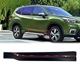 SONTIAN 91112SJ360 Front Right Door Lower Molding Door Garnish w/red Trim for Subaru Forester 2019