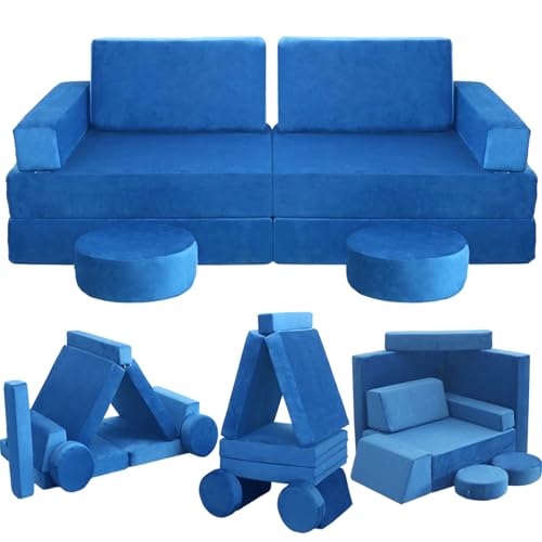 Jadoxy Modular Kids Play Couch, Kids Sectional Couch Sofa, Bedroom