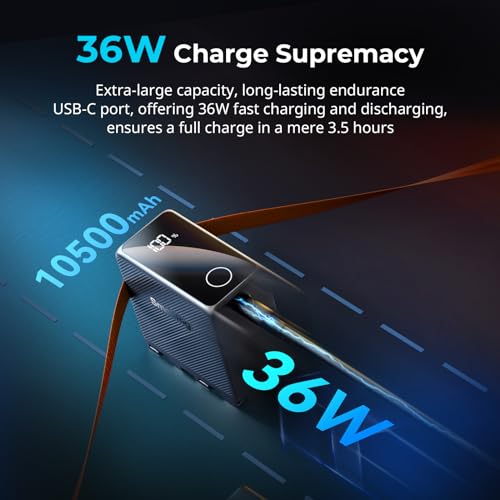 Image of SMALLRIG 10500mAh NP-F970 Replacement Battery, PD 36W Fast Charging, 3.5H Fully Charged, for Sony FX3 /A7 IV /A7V, for Canon R5 Mark II /R6, for Nikon Z8 /ZR, Power Supply for LED Light, Monitor