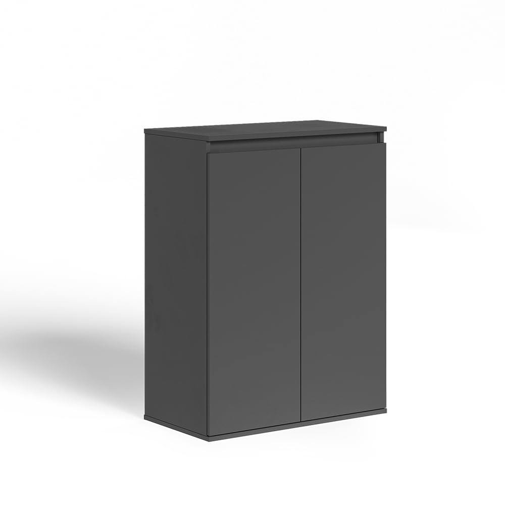 Vicco Cassettiera Claus, Antracite, 74 x 99.6 cm con 2 porte, per la conservazione di abbigliamento e oggetti per la casa