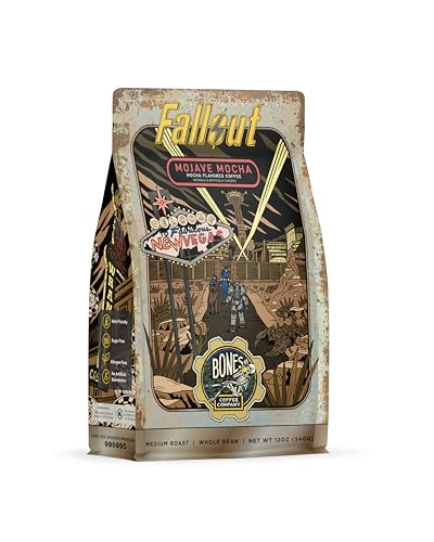 Bones Coffee Company Fallout Mojave Mocha, Mocha Flavored Coffee, Medium