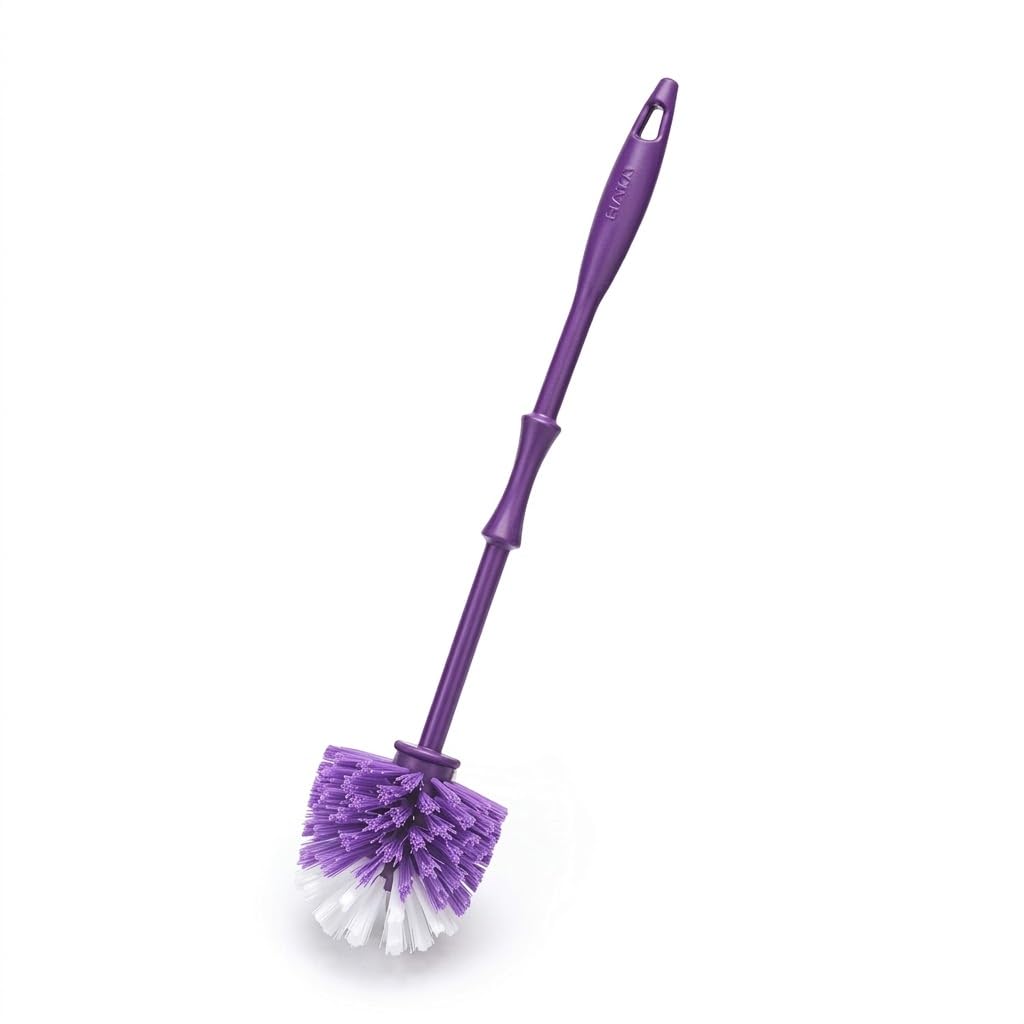 AIR O Matic Plastic Round Toilet Brush (Pack of 2Multicolour) Bristles for Effective Cleaning-image-15