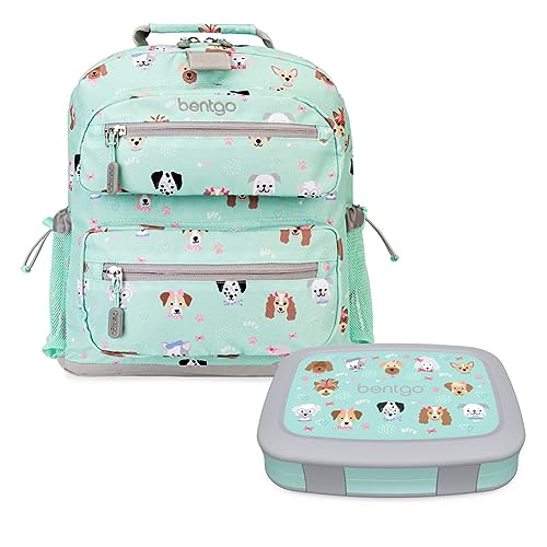 Bentgo® Kids 14” Backpack Set With Kids Prints Lunch Box (Puppy Love)