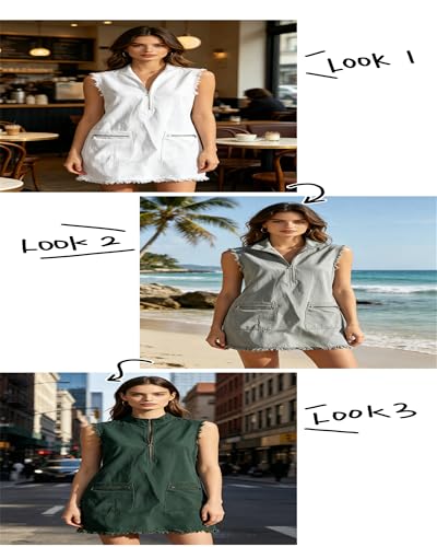 Robe courte décontractée avec poches pour un look confortable au quotidien - 2