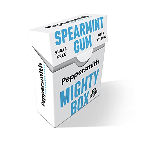 Peppersmith 100% Xylitol Chewing Gum Spearmint, 50 Gr #TOP1