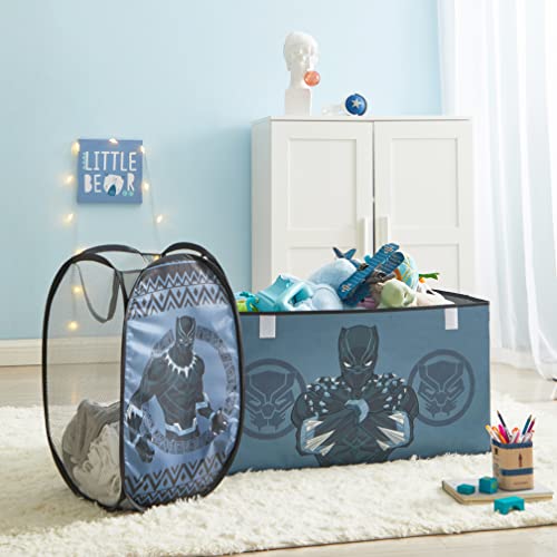 Image of Idea Nuova Marvel Black Panther Pop Up Hamper with Durable Carry Handles, 21'' H x 13.5'' W X 13.5'' L