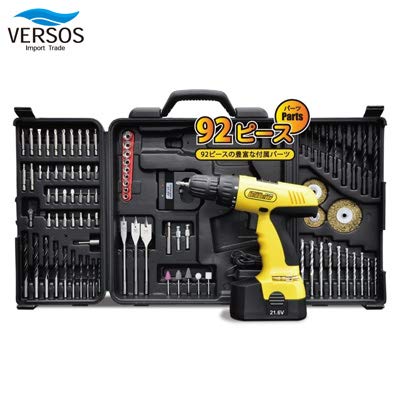 Amazon | VERSOS 21.6V 充電式 コードレス 電動 ドリルドライバー 92P