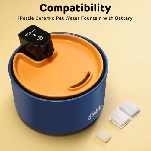 Fuente de agua cerámica para gato 3.5L con filtros miniatura 3