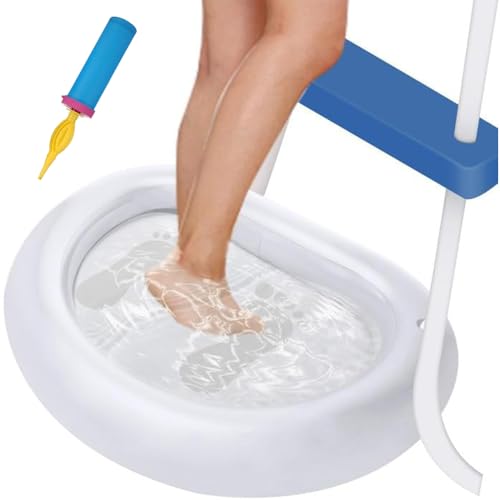 Inflatable Pool Foot Bath Basin, Foot Soaking Bath Basin for Entry Ladder, Swimming Pool Clean Feet (1 Pack)