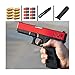 VNMG Glock & M1911 Shell Ejection Soft Bullet Toy Gun, Kids Colorful Toy Gun with Soft Bullets,Teach Shooter and Gun Safety,Real Dimensions,Fun Outdoor Game, Rubber Bullet Pistol (Glock Red)