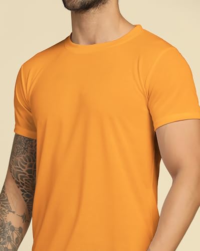 Image of VastraVibes Cotton Regular Fit T-Shirt Round Neck Casual Mens Plain Tshirt