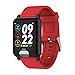 Produktbild E04 Smart Band Herzfrequenz Schlaf Monitor Sport Tracker Uhr Blutdruck Smartwatch Farbbildschirm Armband Wasserdicht (Rot)
