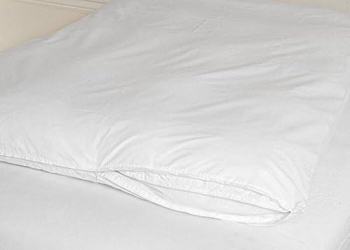 Cotton Zippered Feather Bed Cover White/Full