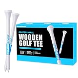 Goashpeaot Premium Golf Tees Choose Between 200 Count or 120 Count, Professional Marking System Golf Tees 3-1/4 Inch, Reduce Frictio n Side Spin More Stable Golf Tees