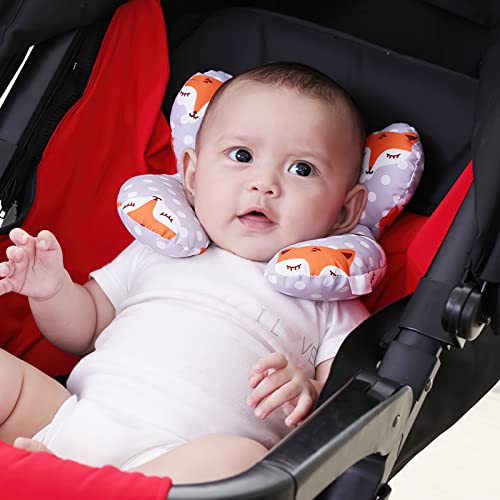 Reisekissen Baby Nackenkissen Kinderwagen Nackenstützkissen Ergonomisch Nackenstütze Weich Nackenpolster Babybett Stützfunktion Nackenhörnchen Kindersitz Schlafkissen Neugeborene Travel Neck Pillow