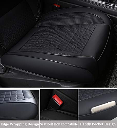 Car Seat Covers for Front Seats 5 Pack Set - Seat Belt Shoulder Pad and Center Console Pad, Big Ant Universal Auto Seat Cushions Anti-Slip Vehicle Car Seat Pads for Car Truck Van SUV(Black)