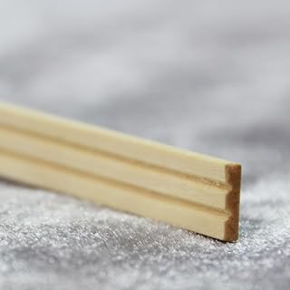 Dollhouse Wood Molding Trim, 0.4 x 12 inches, Unfinished, 10 Pieces, 1:12 Scale