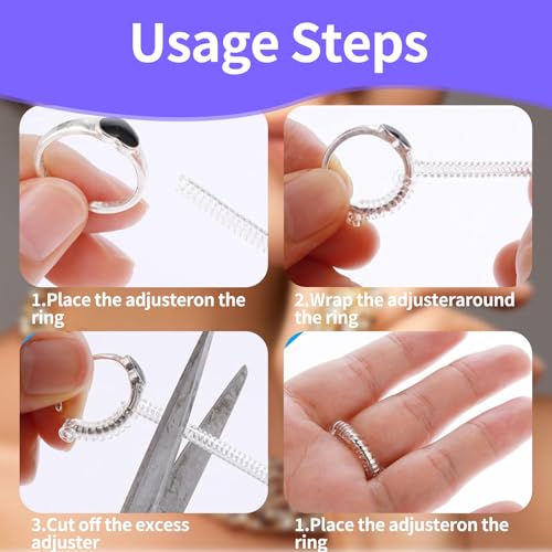 20 Stück Ringverkleinerung Unsichtbar Set – Transparente Ringverkleinerer aus weichem Silikon für alle Ringgrößen – Ringgröße anpassen ohne Werkzeug für Alltag und besondere Anlässe