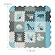 Relaxdays Puzzlematte, 25tlg. Baby Spielmatte mit Rand, Tiermotive, schadstofffreie Schaumstoffmatte, Kindermatte, bunt