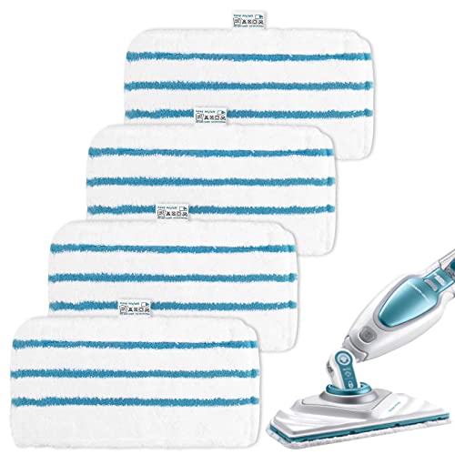 4 Lingettes pour Black et Decker Balais Vapeur FSMP20 Remplacement pour Steam Mop FSM1630 Accessoires pour Black et Decker Nettoyeur Vapeur Alternative à...