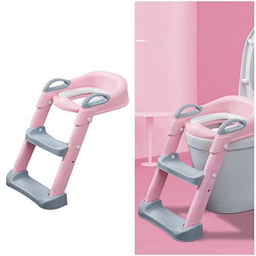 fdsfd Potty Training Toiletbril voor kinderen, toiletbril met trap, ladder extra toilet ladder toilet met antislip… - Afbeelding 3
