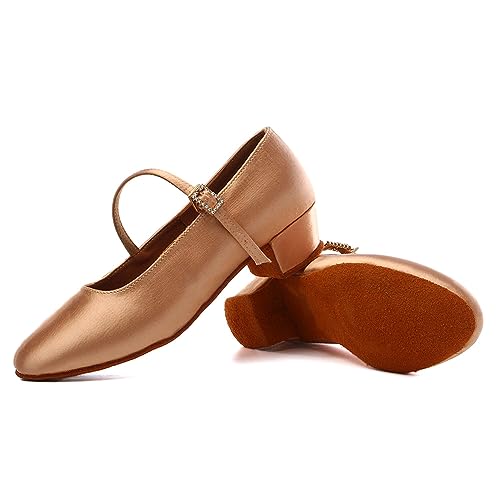 Girls Ballroom Dance Shoes Low Heel Closed Toe Latin Salsa Dance Sandals for Toddler Girls Youth Kids2