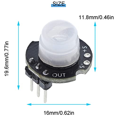 5 pcs Mini SR602 Motion Sensor Detector Module Infrared Sensing Module Sensory Switch High Sensitivity with Dupont Cable for Arduino Electronic DIY