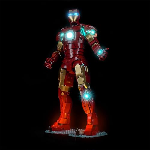 Kit di illuminazione a LED per Lego 76344 Iron Man Mark 3 – Luci personalizzate da assemblare, compatibili con questo modello (modello non incluso)