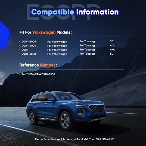 Image of Brake Pads,ECCPP 8pcs Ceramic Disc Brake Kits Fit For Audi For Q7 2007-2015