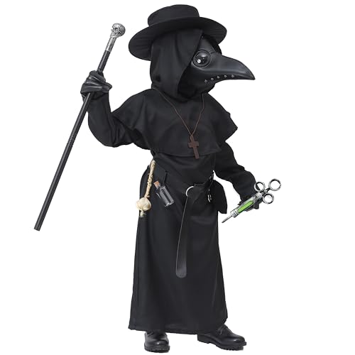 Disfraz completo de Doctor de la Peste para niños miniatura 3