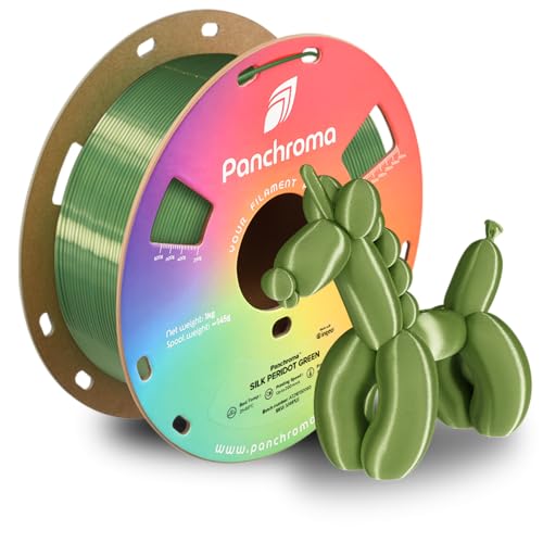 Image of Polymaker Panchroma Silk PLA Filament 1.75mm, 1kg, Peridot Green | Neatly Wound, High-Gloss Finish PLA, Easy Print & Smooth Feeding, Compatible with Bambu Lab & Most 3D Printers