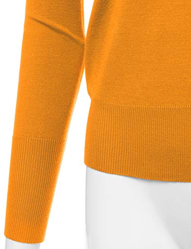 Image of Stretch Soft Knit Sweater Turtle Neck Long Sleeve Casual Lightweight Pullover Sweater for Womens with Plus Size