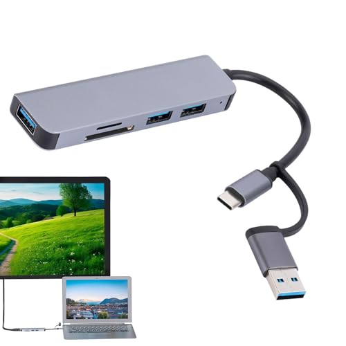 Tipo C hub per telefono splitter USB per laptop Adattatore hub multiport per Strumento di trasferimento dei dati docking stazione resistente allusura per cellulare computer