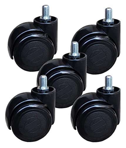 Roulette pivotante de meuble à filetage pour chaise de bureau x5