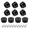 uxcell 10Pcs Rubber Bumper Feet, 0.28″ H x 0.51″ W Round Pads with Stainless Steel Washer and Screws for Furniture, Appliances, Electronics