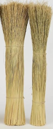 Natural or Dyed/Colored Broomcorn Hurl for Broom Making and Crafting (Natural 2 Pounds)