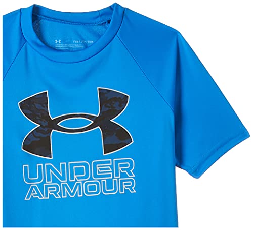 Image of Under Armour Boys' Tech Hybrid Printed Fill Short-Sleeve T-Shirt