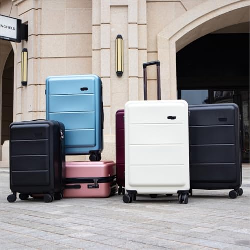Suitcase Fashionable Matte Trolley Case Password Suitcase Travel Gift PC Universal Wheel Zipper Case For Light Travel Luggage(Black)2