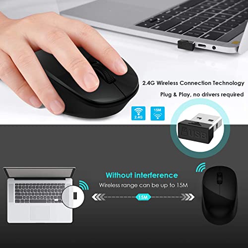 LeadsaiL-Wireless-Mouse-for-Laptop-24G-Silent-Cordless-USB-Mouse-Slim-Wireless-Optical-Computer-Mouse-3-Buttons-AA-Battery-Used1600-DPI-for-Windows-1087MacMacbook-ProAirHPDellLenovoAcer