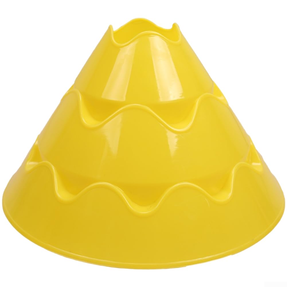 Juego de 4 gorros de fútbol para entrenamiento de discos resistentes con agujero para entrenamiento de equipo, color naranja, amarillo, azul y verde