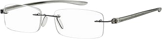 Eyekepper Small Lenes Rimless Reading Glasses Women - Frameless Reader Eyeglasses for Men Reading with Grey Arms +2.25