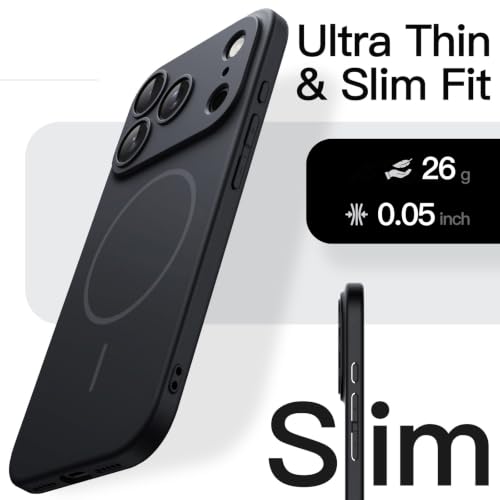 Image of JETech Magnetic Slim Cover Case for iPhone New Pro, Black