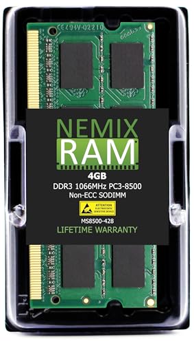4 GB (1 x 4gb) ddr3 ? 1066 MHz pc3 ? 8500 2rx8 1.5 V SODIMM������for���b�v�g�b�v�A�m�[�g�u�b�N