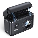 llano LP-E10 バッテリー 充電器 PD (バッテリー2個同時充電/USB-C 充電ポート/PD18W 高速充電/LED数字表示/SDカード収納付き) For Canon EOS Kiss X90 / Kiss X80 / Kiss X70 / Kiss X50 /EOS 2000D/EOS 1500Dなどのデジタルカメラバッテリーに対応