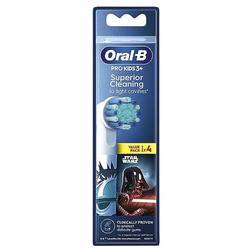 Oral-B Pro Kids Disney Star Wars Electric Cabezales de cepillo de dientes eléctricos - Paquete de 4 - para un cepillado suave